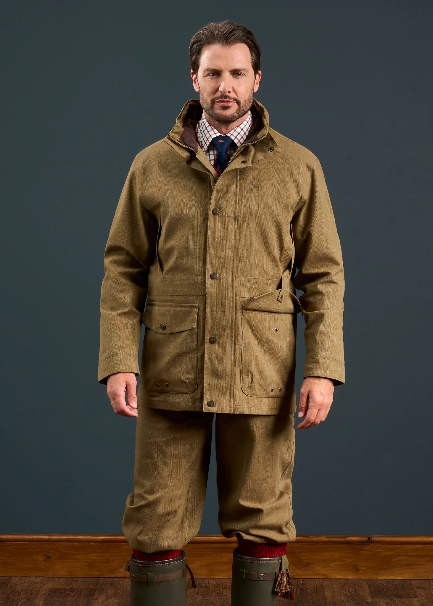Axford Men's Waterproof Lightweight Field Coat In Aspen - Shooting Fit 2 Axford Men's Waterproof Lightweight Field Coat In Aspen - Shooting Fit - Image 2