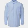 Men's Cotton Button Down Blue Shirt - Regular Fit -Elegant Wear World Mens Cotton Button Down Shirt Blue