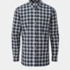 Men's Cotton Button Down Blue Check Shirt - Regular Fit 3 Men's Cotton Button Down Blue Check Shirt - Regular Fit -Elegant Wear World Mens Cotton Button Down Shirt Blue Check