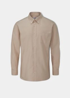 Men's Cotton Button Down Brown Shirt - Regular Fit