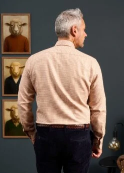 Men's Cotton Button Down Brown Small Check Shirt - Regular Fit 7 Men's Cotton Button Down Brown Small Check Shirt - Regular Fit -Elegant Wear World Mens Cotton Button Down Shirt Small Brown Check 2