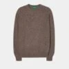 Men's Geelong Lambswool Crew Neck Jumper In Mahogany - Regular Fit -Elegant Wear World Mens Geelong Lambswool Crew Neck Jumper Mahogany