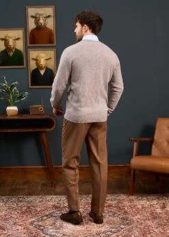 Lenzie Men's Lambswool Jumper In Fusion - Regular Fit -Elegant Wear World Mens Lambswool Crew Neck Regular Fit Fusion 1