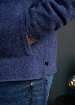 Ferndale Men's Knitted Lambswool Shirt In Rhapsody - Regular Fit -Elegant Wear World Mens Lambswool Overshirt Blue 3