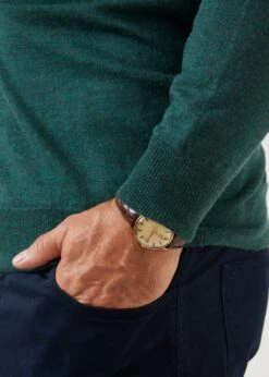 Barton Merino Wool 1/4 Zip Mock Jumper In Hunter - Regular Fit 13 Barton Merino Wool 1/4 Zip Mock Jumper In Hunter - Regular Fit -Elegant Wear World Mens Merino Wool Half Zip Jumper Hunter 5