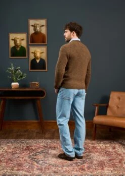 Kinloch Men's Shetland Wool Cardigan In Scots Pine 8 Kinloch Men's Shetland Wool Cardigan In Scots Pine -Elegant Wear World Mens Shetland Cardigan Brown 2 ba669de0 ffc9 4987 9255 f216f32f0cae