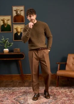 Kinnadie Supersoft Shetland Scots Pine Jumper - Regular Fit 7 Kinnadie Supersoft Shetland Scots Pine Jumper - Regular Fit -Elegant Wear World Mens Shetland Wool Jumper Brown 1 e3de4896 1731 4062 a922 30c2d65bd937