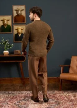 Kinnadie Supersoft Shetland Scots Pine Jumper - Regular Fit 9 Kinnadie Supersoft Shetland Scots Pine Jumper - Regular Fit -Elegant Wear World Mens Shetland Wool Jumper Brown 4 e9aced4a a089 4327 be44 b078bf24d102