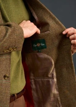 Surrey Tweed Lined Blazer In Marsh - Regular Fit 8 Surrey Tweed Lined Blazer In Marsh - Regular Fit -Elegant Wear World Mens Tweed Green Blazer 2