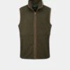Aylsham Men's Fleece Gilet In Green Herringbone - Regular Fit -Elegant Wear World Mens Fleece Gilet Aylsham Green Herringbone