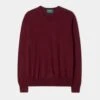 Radstone Men's Merino Wool Jumper In Bordeaux - Regular Fit -Elegant Wear World Merino Wool Jumper Bordeaux