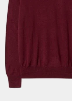 Radstone Men's Merino Wool Jumper In Bordeaux - Regular Fit 5 Radstone Men's Merino Wool Jumper In Bordeaux - Regular Fit -Elegant Wear World Merino Wool Jumper Bordeaux 2
