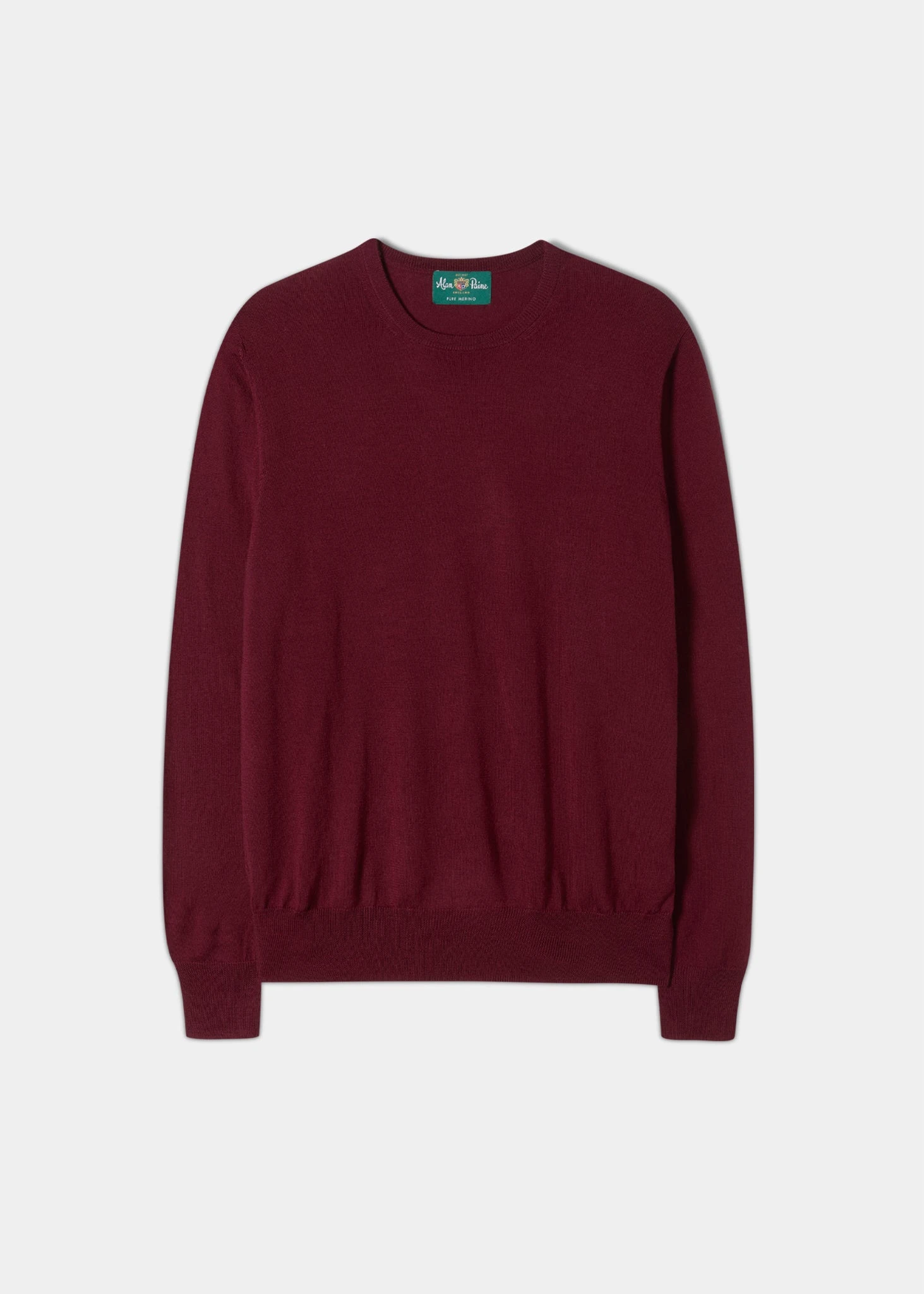 Radstone Men's Merino Wool Jumper In Bordeaux - Regular Fit 1 Radstone Men's Merino Wool Jumper In Bordeaux - Regular Fit