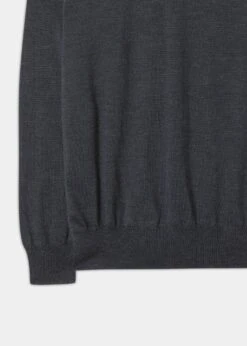 Radstone Men's Merino Wool Jumper In Charcoal - Regular Fit 5 Radstone Men's Merino Wool Jumper In Charcoal - Regular Fit -Elegant Wear World Merino Wool Jumper Charcoal 2