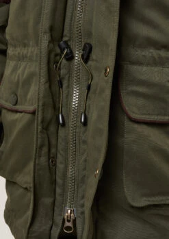 Milwood Men's Waterproof Shooting Coat In Olive - Shooting Fit -Elegant Wear World Milwood Mens Waterproof Shooting Coat Olive 6