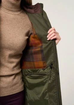 Milwood Women's Olive Jacket - Regular Fit -Elegant Wear World Milwood Womens Waterproof Coat Olive 4