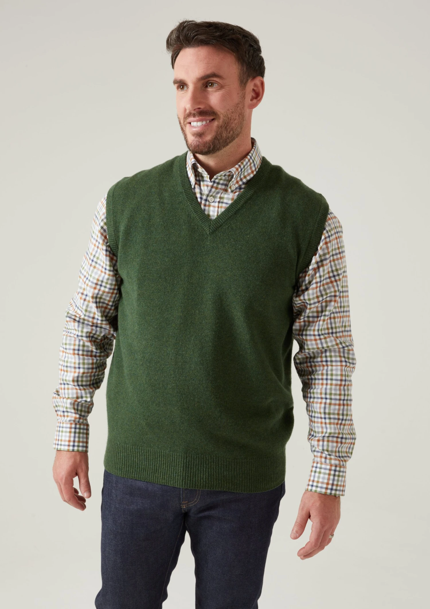 Norfolk Lambswool Slipover In Rosemary - Classic Fit 5 Norfolk Lambswool Slipover In Rosemary - Classic Fit - Image 5