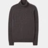 Petersham Men's Geelong Wool Roll Neck In Cask -Elegant Wear World PETERSHAM LONG SLEEVE ROLL NECK INSET SLEEVE CASK 01
