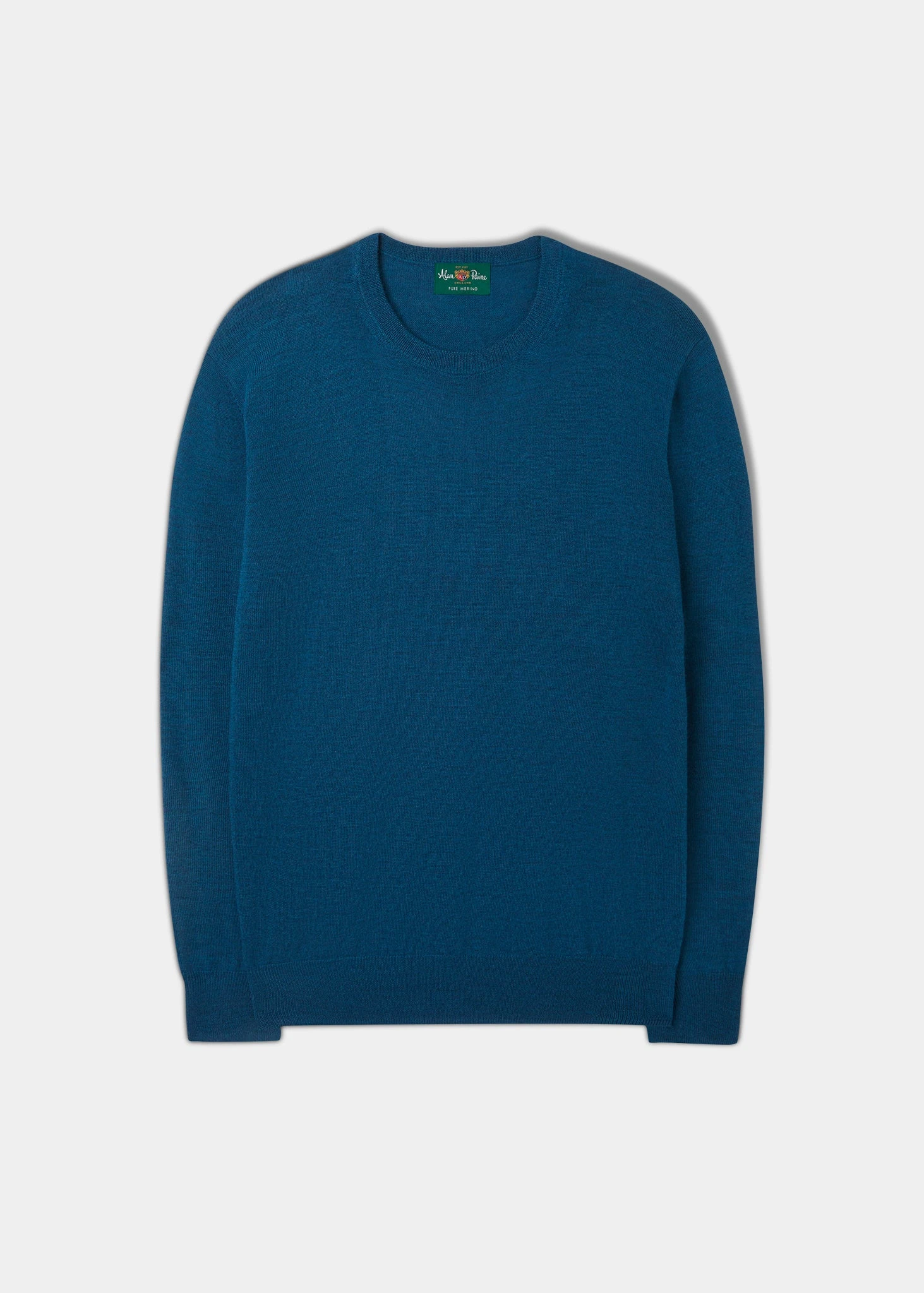 Radstone Men's Merino Wool Jumper In Bottle Blue - Regular Fit 1 Radstone Men's Merino Wool Jumper In Bottle Blue - Regular Fit