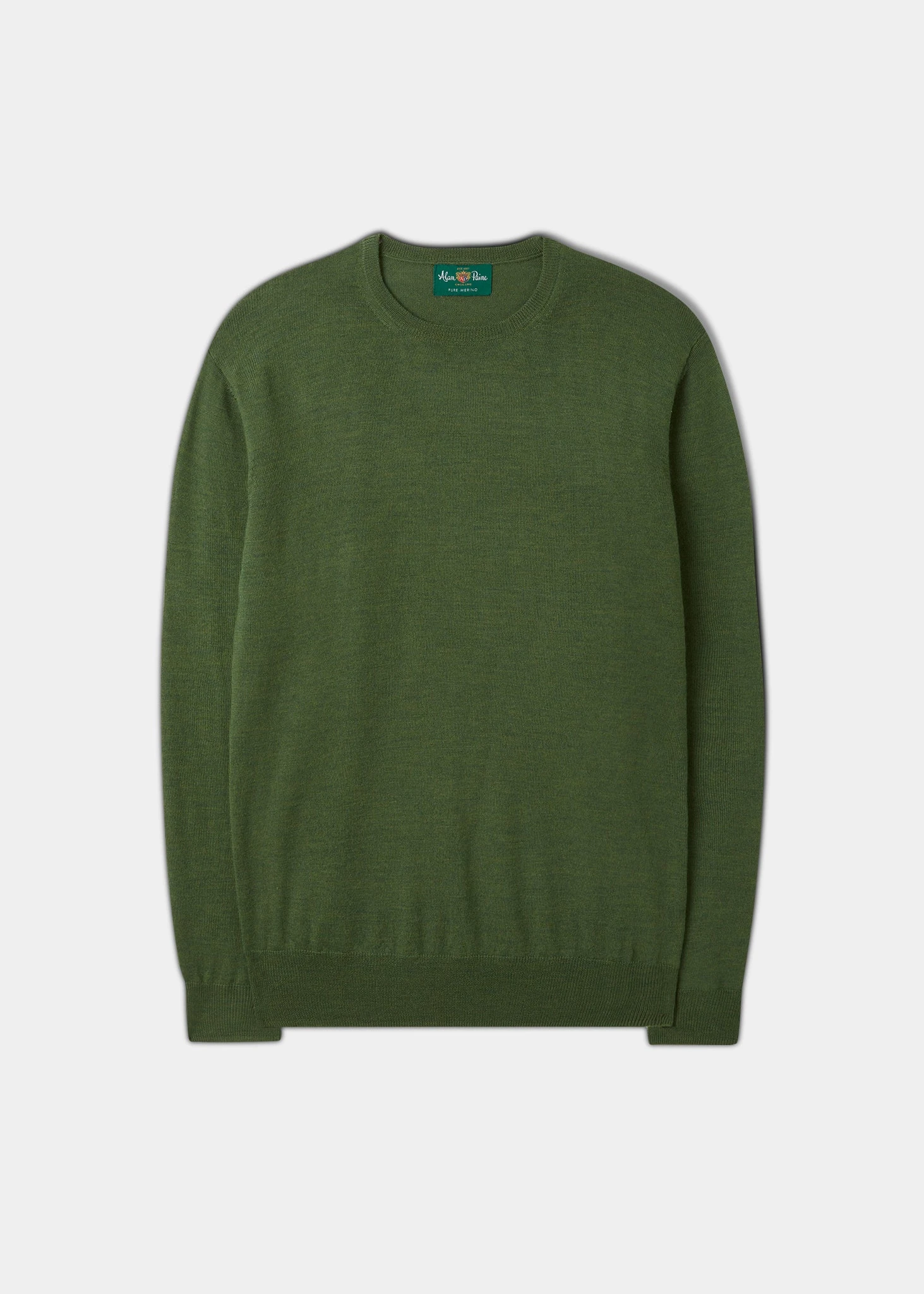 Radstone Men's Merino Wool Jumper In Forest - Regular Fit 1 Radstone Men's Merino Wool Jumper In Forest - Regular Fit