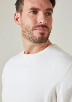 Radstone Men's Merino Wool Jumper In Ecru - Regular Fit -Elegant Wear World Radstone Men s Merino Wool Jumper In Regular Fit Ecru 6