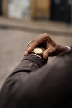 Radstone Men's Merino Wool Jumper In Dark Brown - Regular Fit -Elegant Wear World Radstone Mens Vee Neck Merino Jumper Brown 2