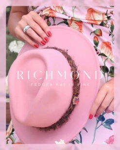Richmond Ladies Fedora In Pink -Elegant Wear World Richmond Fedora Hats Now Back In Stock