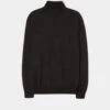 Linton Merino Wool Roll Neck Jumper In Black - Regular Fit 9 Linton Merino Wool Roll Neck Jumper In Black - Regular Fit -Elegant Wear World Roll Neck Merino Wool Sweater Black