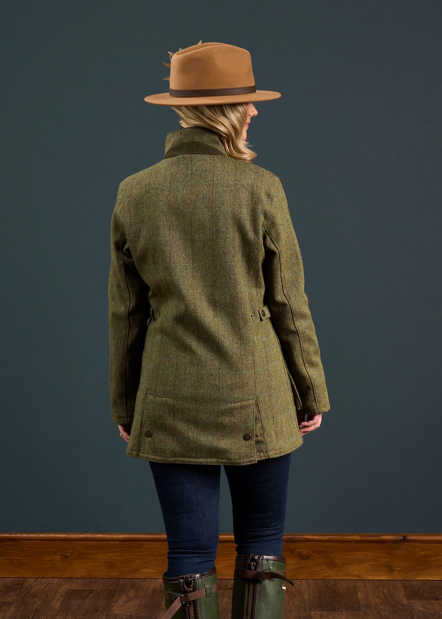 Rutland Ladies Tweed Waterproof Shooting Coat In Hemp 4 Rutland Ladies Tweed Waterproof Shooting Coat In Hemp - Image 4