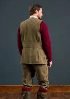 Rutland Men's Tweed Shooting Waistcoat In Oakley - Shooting Fit 7 Rutland Men's Tweed Shooting Waistcoat In Oakley - Shooting Fit -Elegant Wear World Rutland Mens Tweed Shooting Waistcoat Oakley 2