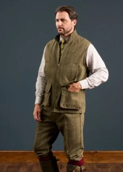 Rutland Men's Tweed Waistcoat In Oakley - Shooting Fit -Elegant Wear World Rutland Mens Tweed Waistcoat Oakley 2