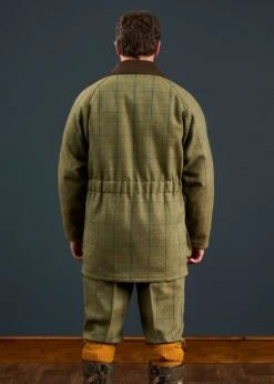 Rutland Men's Tweed Waterproof Shooting Coat In Dark Moss - Regular Fit 11 Rutland Men's Tweed Waterproof Shooting Coat In Dark Moss - Regular Fit -Elegant Wear World Rutland Mens Tweed Waterproof Shooting Coat Dark Moss 3