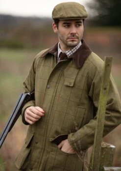 Rutland Men's Tweed Waterproof Shooting Coat In Lichen - Regular Fit 11 Rutland Men's Tweed Waterproof Shooting Coat In Lichen - Regular Fit -Elegant Wear World Rutland Tweed Shooting Coat Lichen LH 1