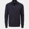 Streetly Men's 1/2 Zip Mock Neck Jumper In Navy - Classic Fit 3 Streetly Men's 1/2 Zip Mock Neck Jumper In Navy - Classic Fit -Elegant Wear World Streetly Mens Quater Zip Jumper Navy 1