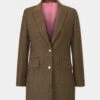 Surrey Ladies Mid-Thigh Tweed Coat In Hemlock - Regular Fit -Elegant Wear World Surrey Ladies Mid Thigh Coat Hemlock