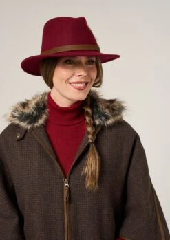 Surrey Ladies Tweed Cape In Bramble -Elegant Wear World Surrey Ladies Tweed Cape Bramble 1