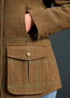 Surrey Ladies Tweed Coat In Marsh - Regular Fit -Elegant Wear World Surrey Ladies Tweed Coat Marsh 2
