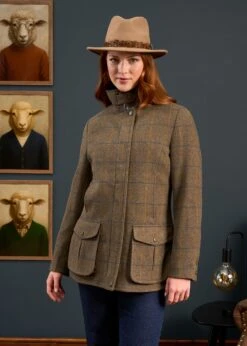 Surrey Ladies Tweed Coat In Seabrook - Regular Fit -Elegant Wear World Surrey Ladies Tweed Coat Seabrook 4