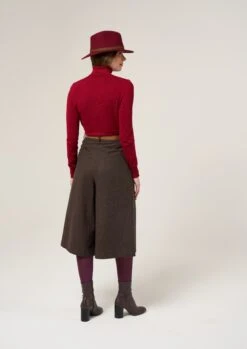 Surrey Ladies Tweed Culottes In Bramble 10 Surrey Ladies Tweed Culottes In Bramble -Elegant Wear World Surrey Ladies Tweed Culottes Bramble 2