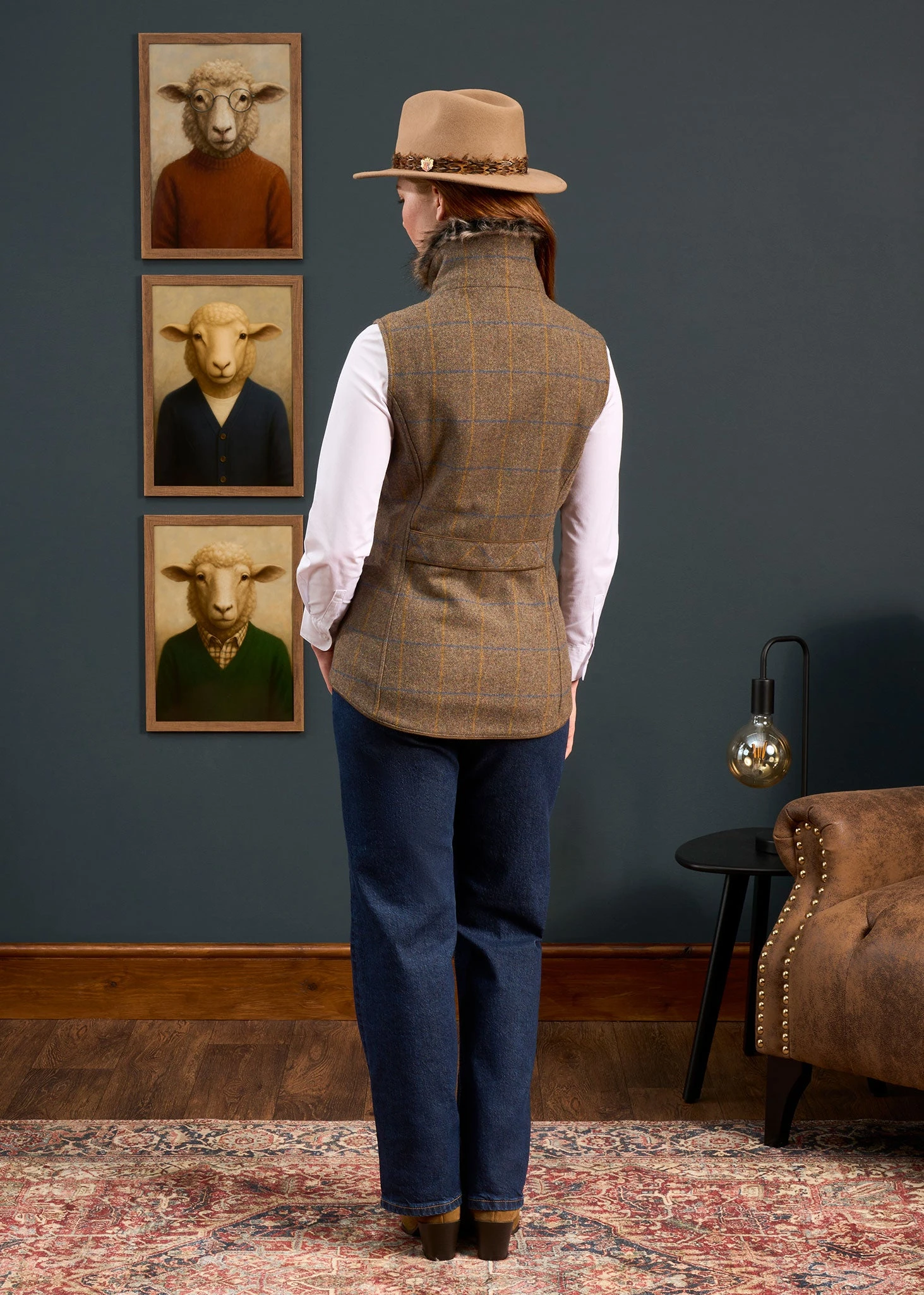 Surrey Ladies Tweed Gilet In Seabrook 2 Surrey Ladies Tweed Gilet In Seabrook - Image 2