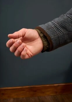 Surrey Waterproof Tweed Coat In Blue Check - Shooting Fit -Elegant Wear World Surrey Mens Tweed Coat Grey Check 7