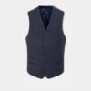 Surrey Men's Tweed Lined Country Waistcoat In Blue - Regular Fit -Elegant Wear World Surrey Mens Tweed Lined Back Waistcoat Blue