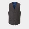 Surrey Men's Tweed Lined Country Waistcoat In Bramble - Regular Fit
