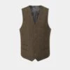 Surrey Men's Tweed Lined Country Waistcoat In Hemlock - Regular Fit -Elegant Wear World Surrey Mens Tweed Lined Back Waistcoat Hemlock