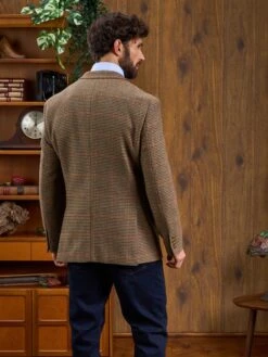 Surrey Tweed Lined Blazer In Sycamore - Regular Fit -Elegant Wear World Surrey Tweed Blazer Mens Sycamore 2