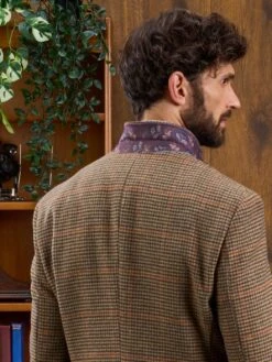 Surrey Tweed Lined Blazer In Sycamore - Regular Fit -Elegant Wear World Surrey Tweed Blazer Mens Sycamore 3