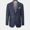 Surrey Tweed Lined Blazer In Navy Check - Regular Fit -Elegant Wear World Tweed Blazer Mens Surrey Navy Check