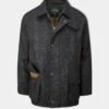 Surrey Waterproof Tweed Coat In Green Check - Shooting Fit -Elegant Wear World Tweed Mens Shooting Coat Surrey Green Check