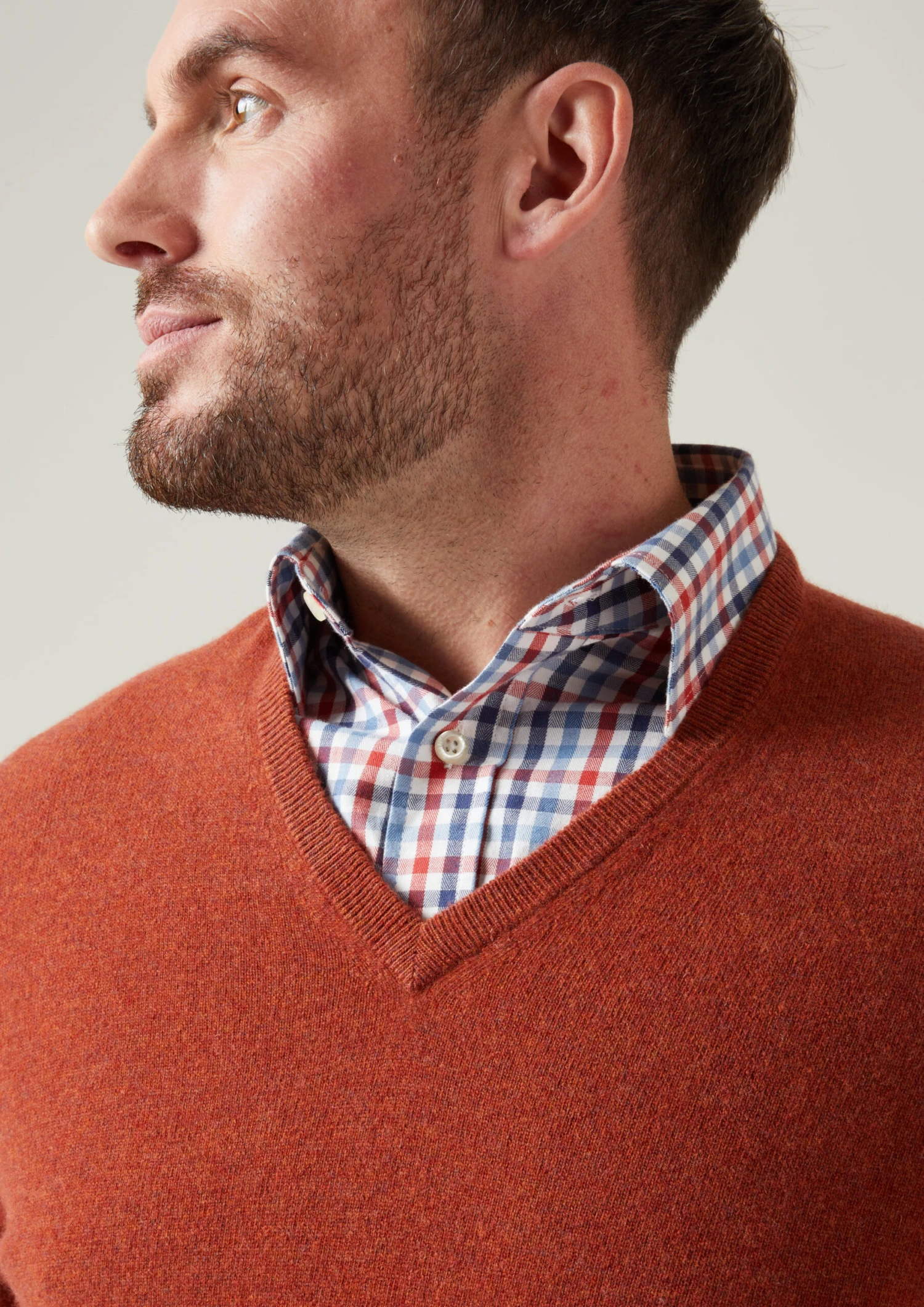 Albury Geelong Wool Jumper In Tiger - Regular Fit 4 Albury Geelong Wool Jumper In Tiger - Regular Fit - Image 4