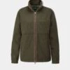 Aylsham Ladies Fleece Jacket In Green Herringbone - Regular Fit